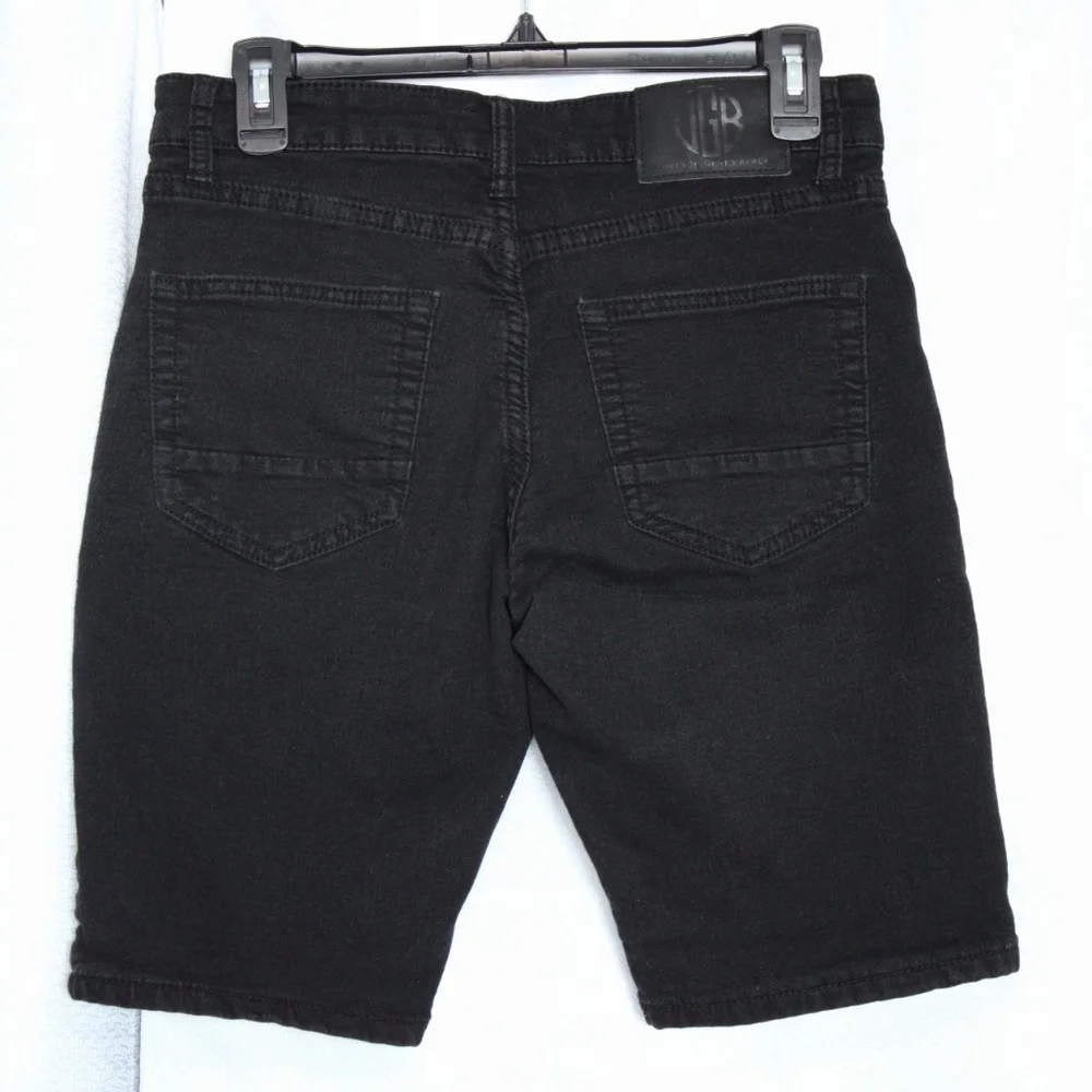 Vintage Genes Black Slim Fit Denim Shorts W28